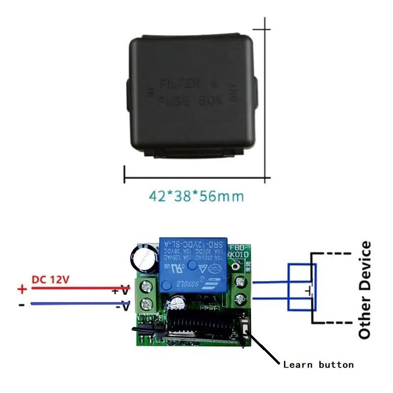 1-Ch-Wireless-Smart-Remote-Control-Relay-Switch-12V-DC-10A-Transmitter-And-Receiver-Set-in-Pakistan.jpg 1 Channel Wireless Smart Remote Control Relay Switch 12V DC 10A 433MHZ Transmitter And Receiver Set - Image 3