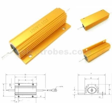 20791496-1.jpg 0.1R 100W Resistor Aluminum Wire Wound Golden