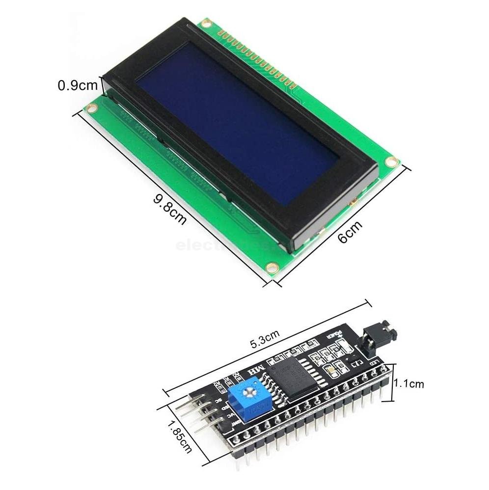20x4-2004-LCD-digital-Display-Module-with-IIC-I2C-TWI-Serial-Interface-Adapter-for-Arduino-Uno-R3-Mega-2560-at-best-price-in-Pakistan.jpg PCF8574 I2C Adapter Board with 2004A 20X4 Alphanumeric LCD Display with Blue Backlight - Image 3