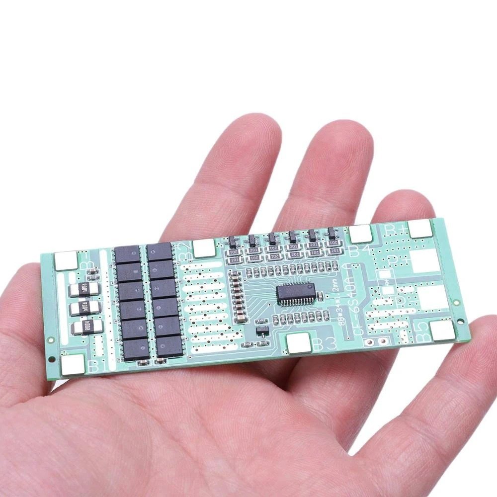 24V-6S-40A-18650-Li-Ion-Lithium-Battery-Poretect-Board-Solar-Lighting-BMS-PCB-with-Balance-charging-board-in-islamabad.jpg 24V 6S 40A 18650 Li-Ion Lithium Battery Protection Board Solar Lighting BMS PCB with Balance Charging for E-bike Scooter - Image 3