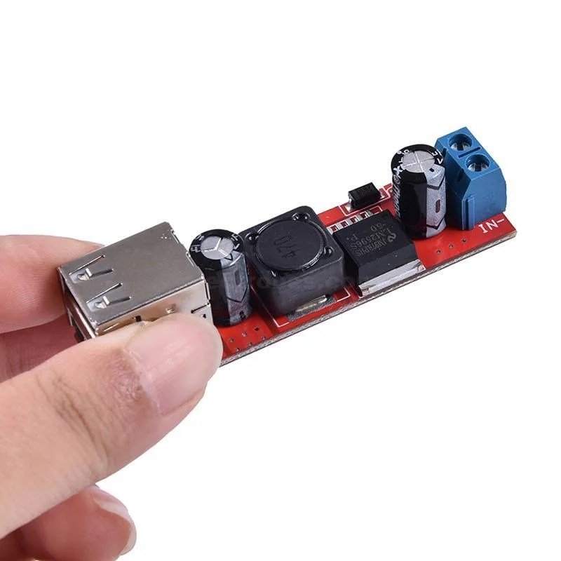 38de991abcb52140dcae49208609a22af9ec1f6f_original.jpeg LM2596 DC 6V-40V To 5V 3A Double USB Charge DC-DC Step-down Converter Module - Image 2