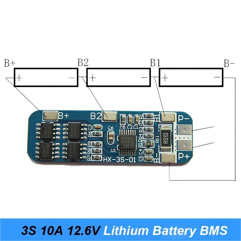 3S-10A-12V-Lithium-Battery-Charger-Protection-Board-Module-BMS-for-3pcs-18650-Lipo-Li-ion-in-pakistan.jpg 3S 10A 12.6V Cell 18650 Li-ion Lithium Battery Charging BMS PCB Board with Protection Charger Module - Image 4