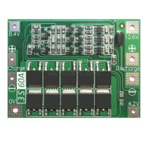 3S 60A 12.6V Cell 18650 Li-ion Lithium Battery Charging BMS Board Balanced Charging Module