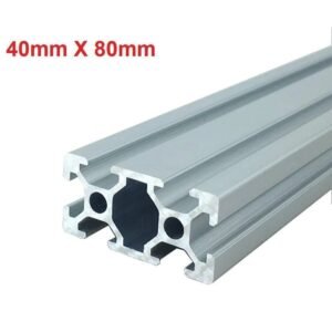 4080 T-Slot Aluminum Extrusion Profile Anodized Silver Linear Rail Guide Frame for 3D Printer and CNC
