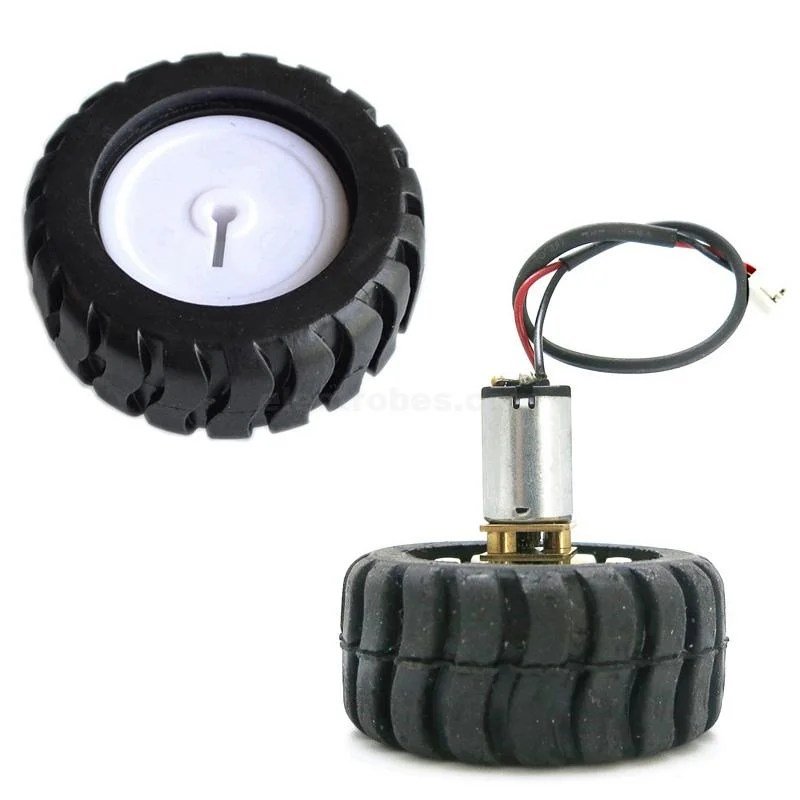 4PCS-Four-Wheel-Drive-Car-D-Axis-Rubber-Tires-N20-Metal-Gear-Motor-DC-Motors-Robot-in-pakistan.jpg 43mm Rubber Wheel Tyre for N20 Gear Motor - Image 4