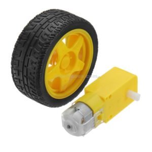 Smart Robot Car Plastic Tyre Wheel + DC 3-6V TT Gear Motor Set