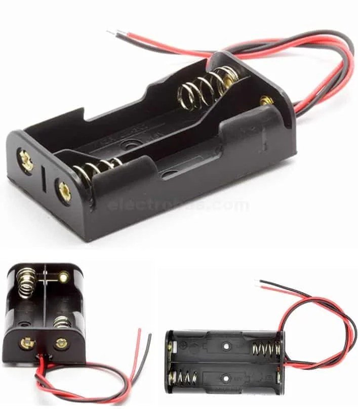AABH2-.jpg 2x AAA Cell Holder Battery Case Housing - Image 2