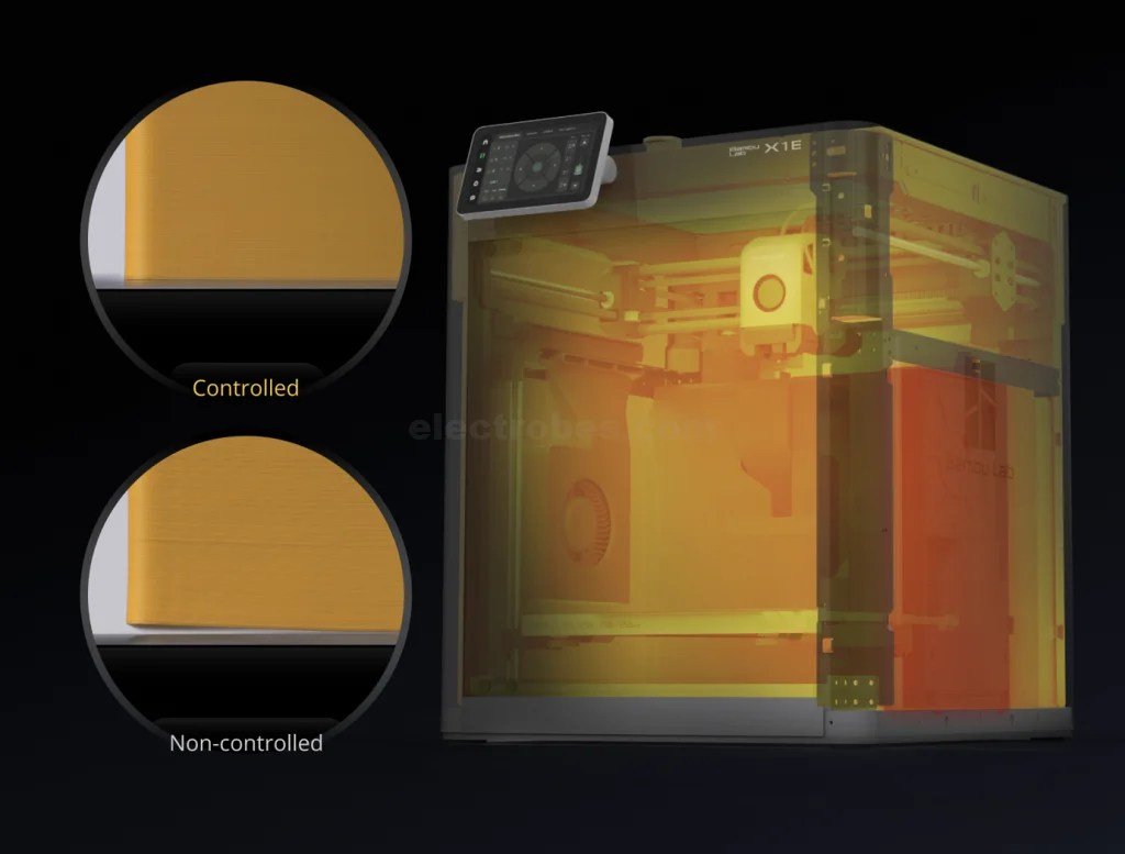 Bambulab-X1E-with-AMS-combo-3d-printer-at-best-price-in-pakistan.jpg Bambu Lab X1E Combo with AMS FDM 3D Printer 16-color printing option, Built-in camera, Upto 20000 mm/s² Acceleration - Image 4