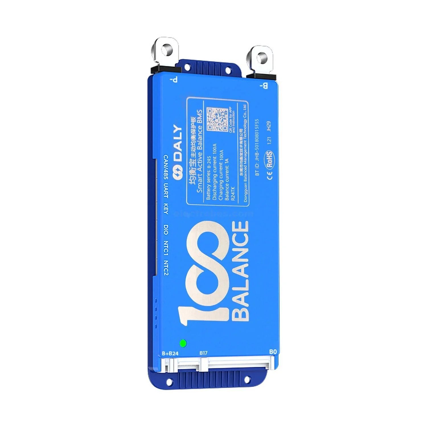 Battery-Management-System-DALY-100A-8-24S-24-72V-BMS-with-1A-Active-Balancer-and-Built-in-Bluetooth-for-Lithium-LFP-LTO-Battery-Pack.jpg DALY 100A 8S-24S Smart BMS with UART, RS485, CAN Port and 1A Active Balancer with Build-in Bluetooth - Image 3