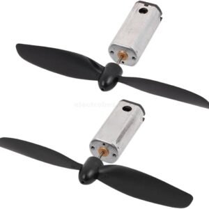 CW and CCW N50 DC motor with blade High-speed  High torque Aircraft Glider 3.7V DC Motor – Pair