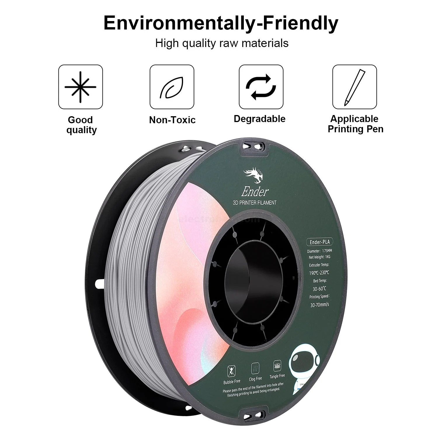 Creality-3d-printer-filament-3dprinter-pla-filaments-for-ender-3-5-5plus-printers-in-pakistan.jpg Creality Ender Series PLA 1.75mm 3D Printer Filament 1kg/Roll - Image 6