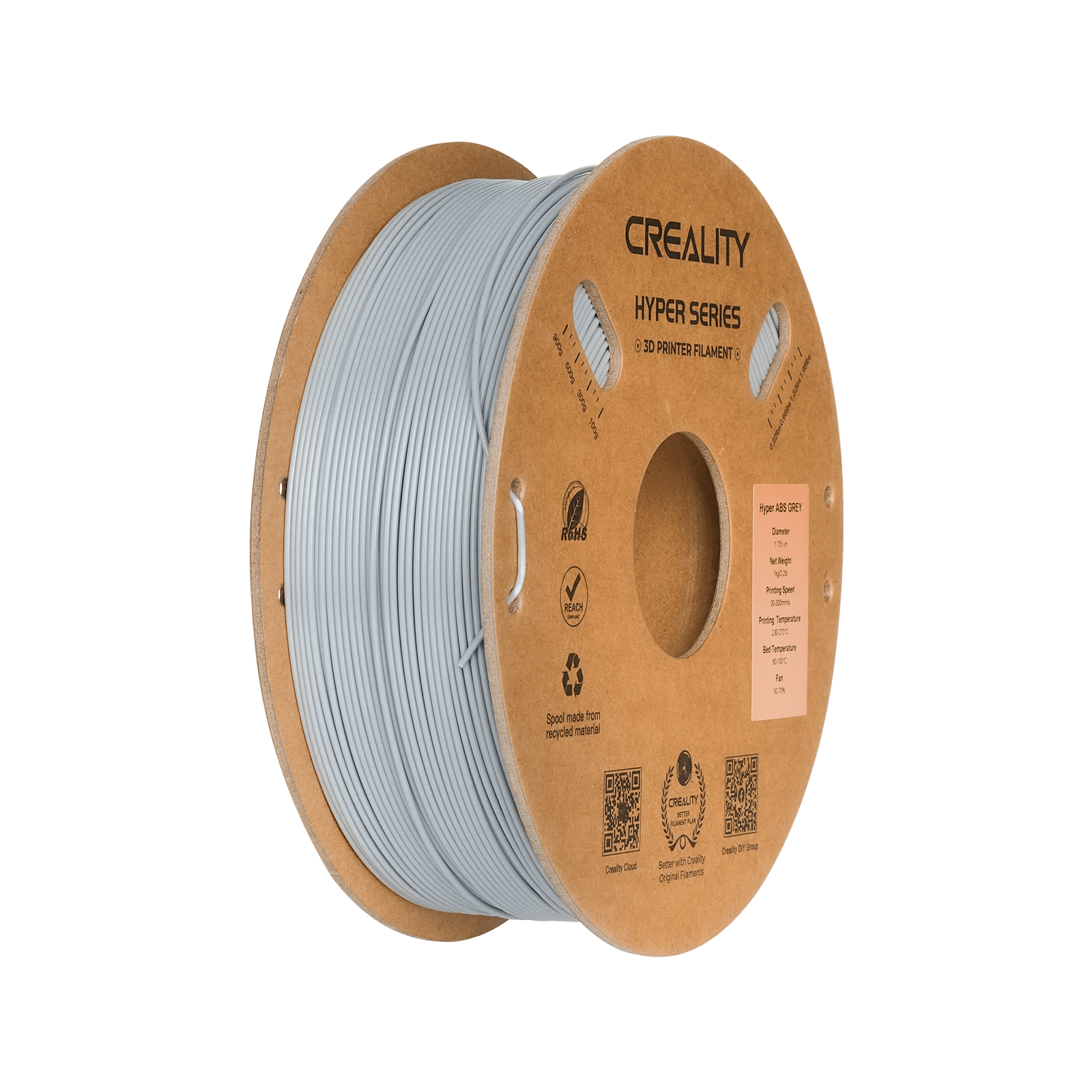 Creality-CR-ABS-3D-Printer-Filament-light-grey-in-pakistan.png Creality CR ABS 1.75mm 3D Printer Filament 1kg/Roll - Image 2