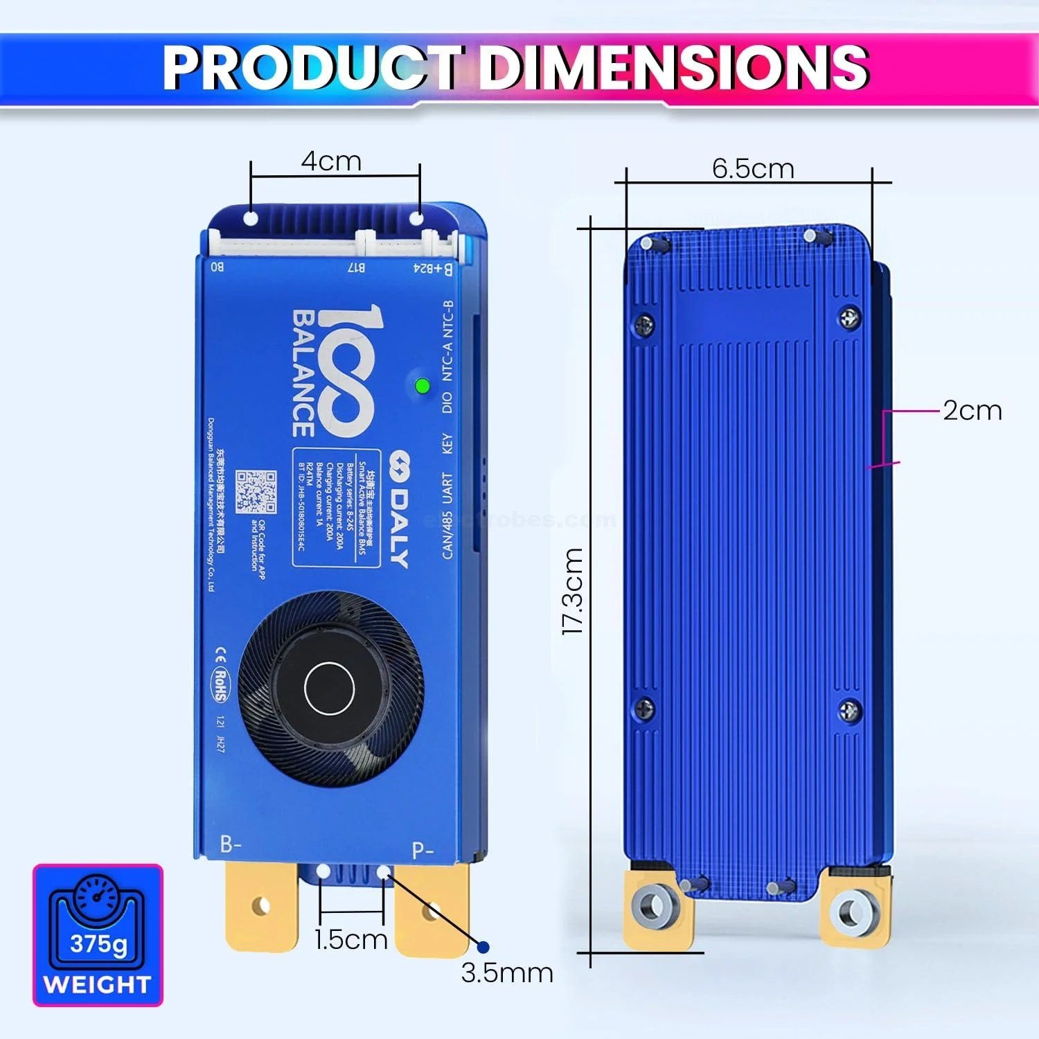 DALY-BMS-200A-8-24S-24-72V-BMS-with-1A-Active-Balancer-and-Builtin-Bluetooth-for-Lithium-ion-LFP-LTO-Battery-Pack-in-Pakistan.jpg DALY 200A 8S-24S Smart BMS with UART, RS485, CAN Port and 1A Active Balancer with Build-in Bluetooth - Image 9