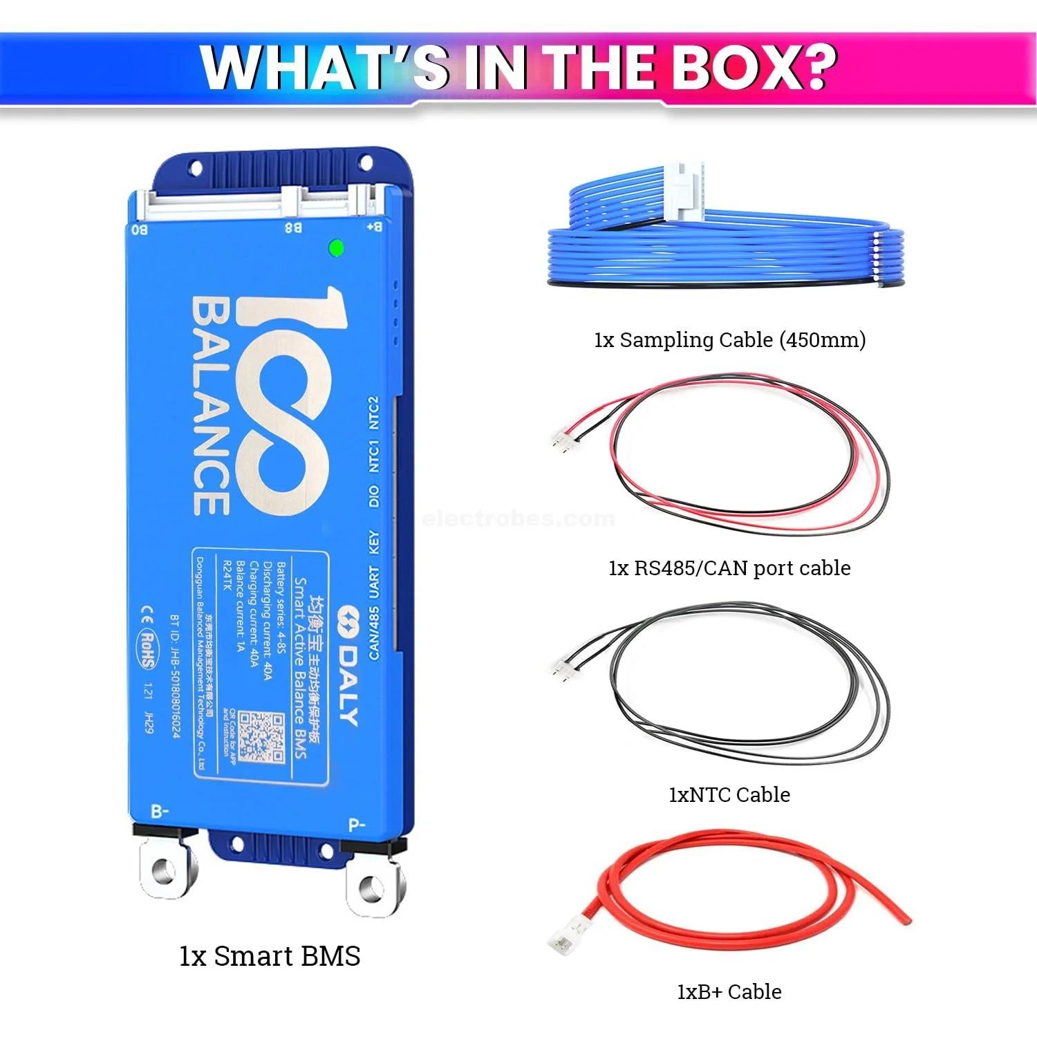 DALY-BMS-40A-8S-24S-24V-48V-60V-72V-BMS-with-1A-Active-Balancer-and-Builtin-Bluetooth-for-Lithium-LFP-LTO-Battery-Pack-in-Pakistan.jpg DALY 40A 8S-24S Smart BMS with UART, RS485, CAN Port and 1A Active Balancer with Build-in Bluetooth - Image 4