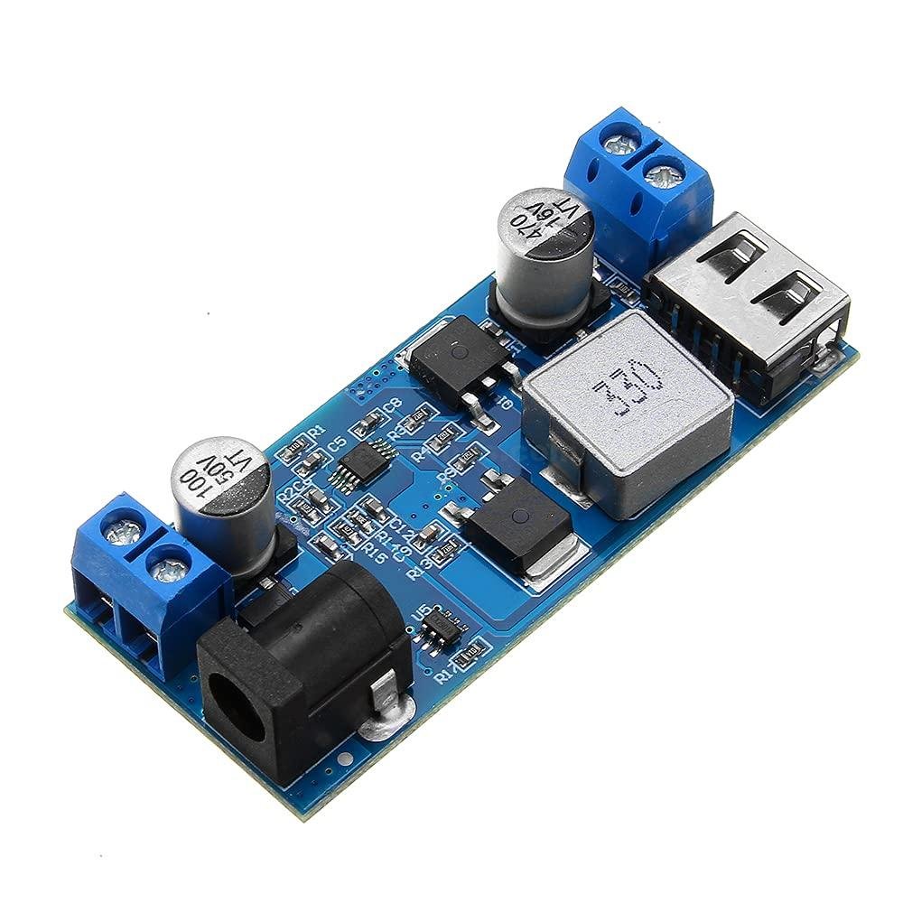 DC-DC-24V-12V-To-5V-5A-Step-Down-Power-Supply-Buck-Converter-Adjustable-USB-Step-down-Charging-Module.jpg DC-DC 24V/12V To 5V 5A Step Down Power Supply Buck Converter Adjustable USB Step-down Charging Module - Image 2