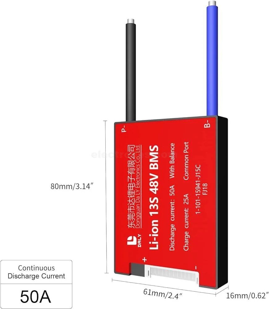 Daly-Li-ion-13s-48V-50A-Lithium-Battery-Protection-Board-with-Balance-PCM-BMS-board-for-e-bike-battery-pack-at-best-price-in-pakistan-1.jpg DALY BMS Li-ion 13S 48V 50A BMS Battery Management System for 18650 Battery Pack Balanced Charging Board - Image 2