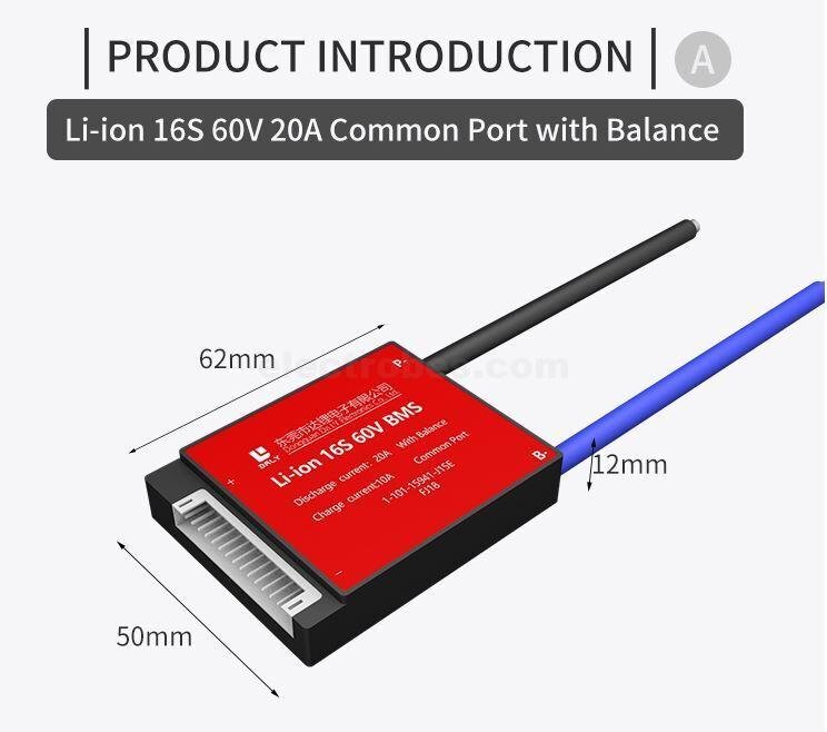 Daly-Li-ion-16s-60V-20A-Lithium-Battery-Protection-Board-with-Balance-PCM-BMS-board-for-e-bike-battery-pack-at-best-price-in-pakistan.jpg DALY BMS Li-ion 16S 60V 40A BMS Battery Management System for 18650 Battery Pack Balanced Charging Board - Image 4