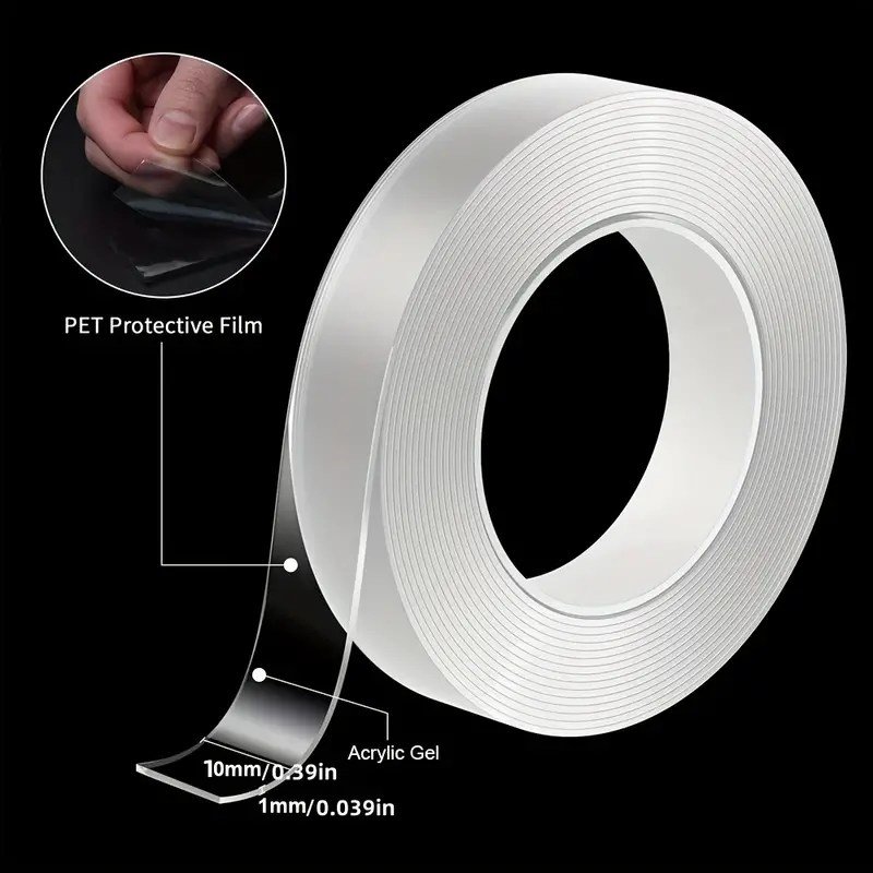 Double-Sided-Tape-Nano-Magic-Tape-Washable-Adhesive-in-pakistan.jpg 20mm Width Nano Tape Double Sided Waterproof Transparent Adhesive Tape