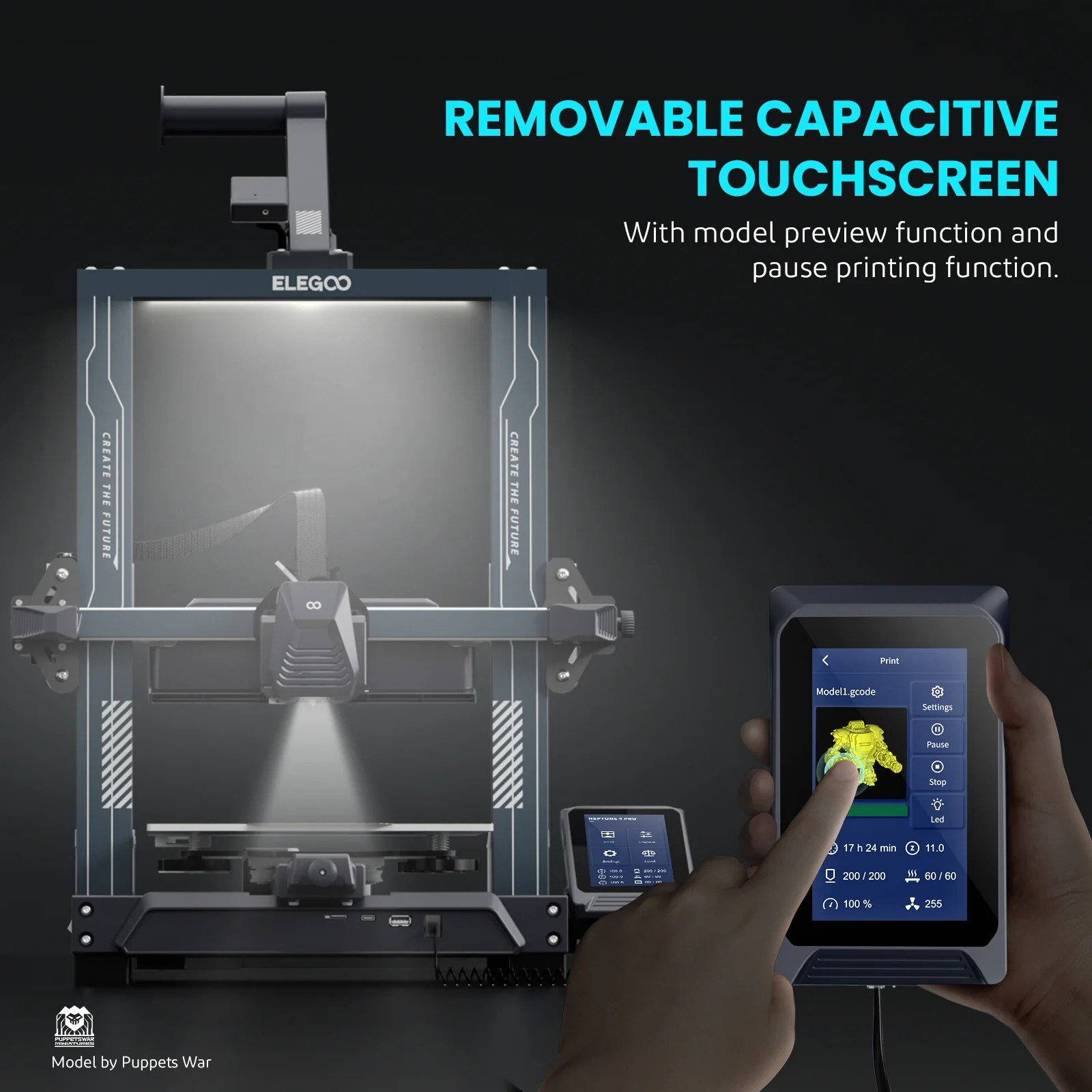 Elegoo-Neptune-4-Pro-FDM-3D-Printer-Dual-Gear-Direct-Extruder-and-removable-touch-screen-at-best-price-in-pakistan.jpg Elegoo Neptune 4 FDM 3D Printer Dual-Gear Direct Extruder 225x225x265 Bed Size - Image 6