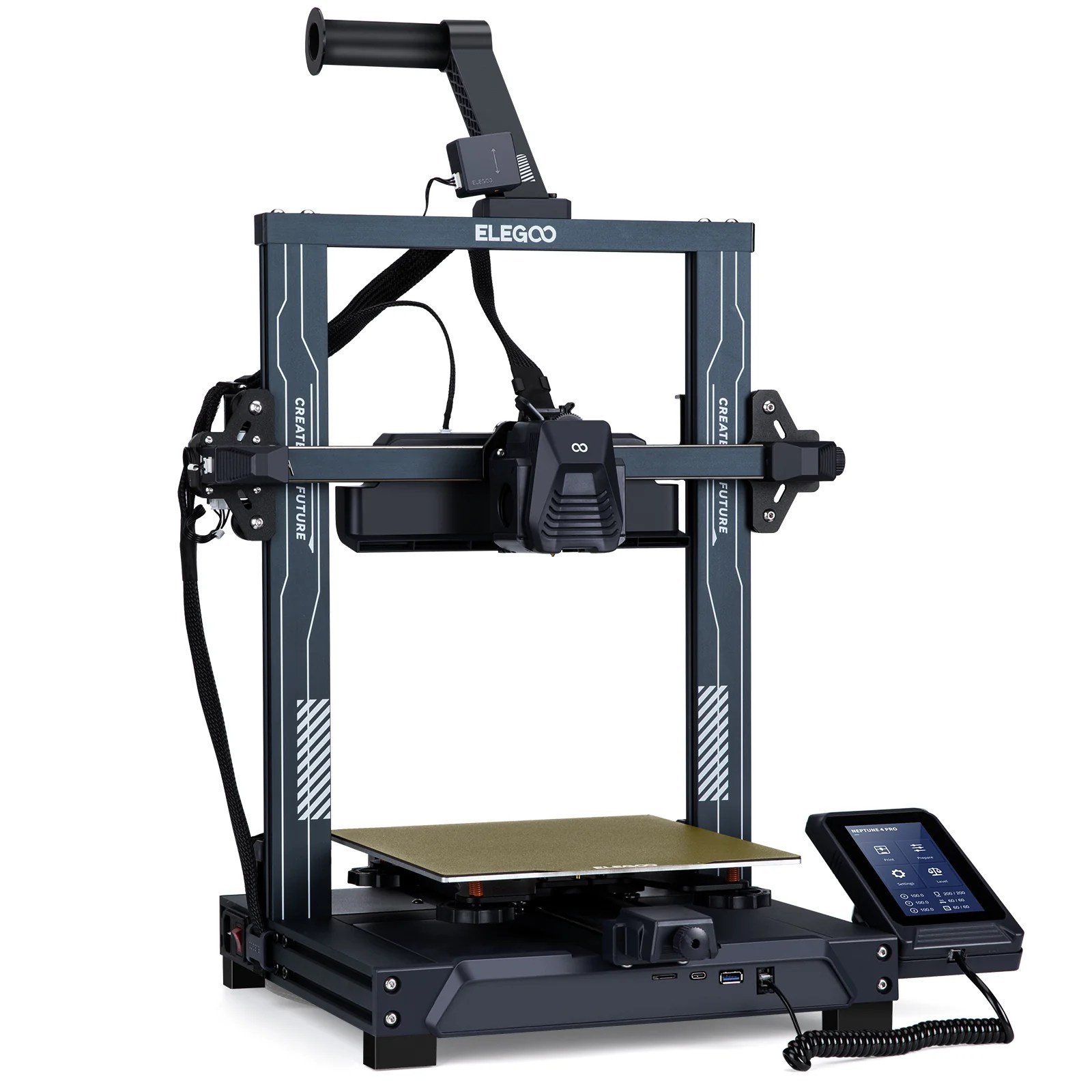 Elegoo-Neptune4Pro-FDM-3D-Printer-at-best-price-in-pakistan.jpg Elegoo Neptune 4 FDM 3D Printer Dual-Gear Direct Extruder 225x225x265 Bed Size