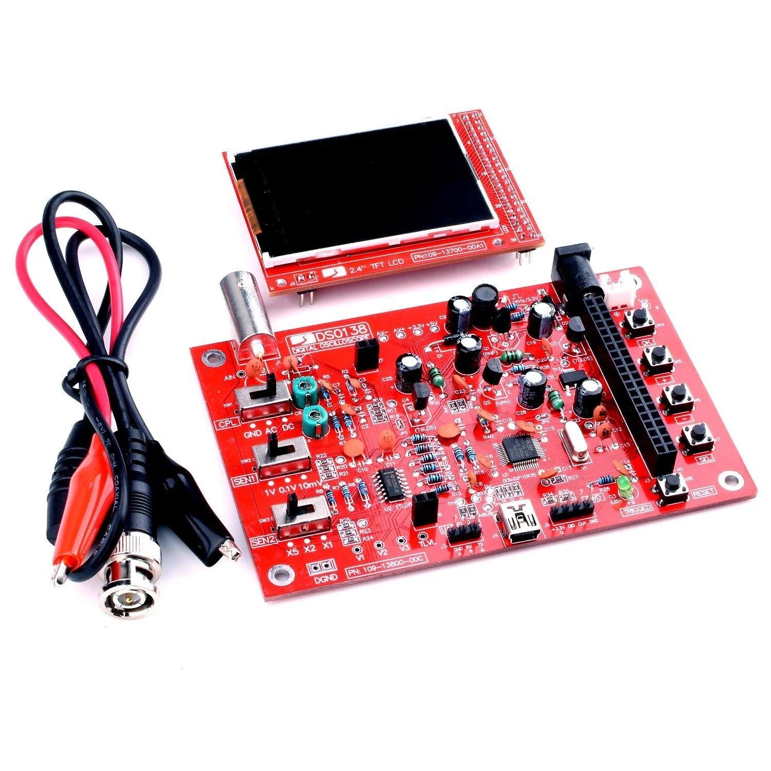 FULLY-ASSEMBLED-DSO138-2.4E280B3-TFT-DIGITAL-OSCILLOSCOPE-portable-mini-pulse-waveform-generator-in-pakistan.jpg DSO138 Digital Mini Oscilloscope Module Fully Assembled - Image 2