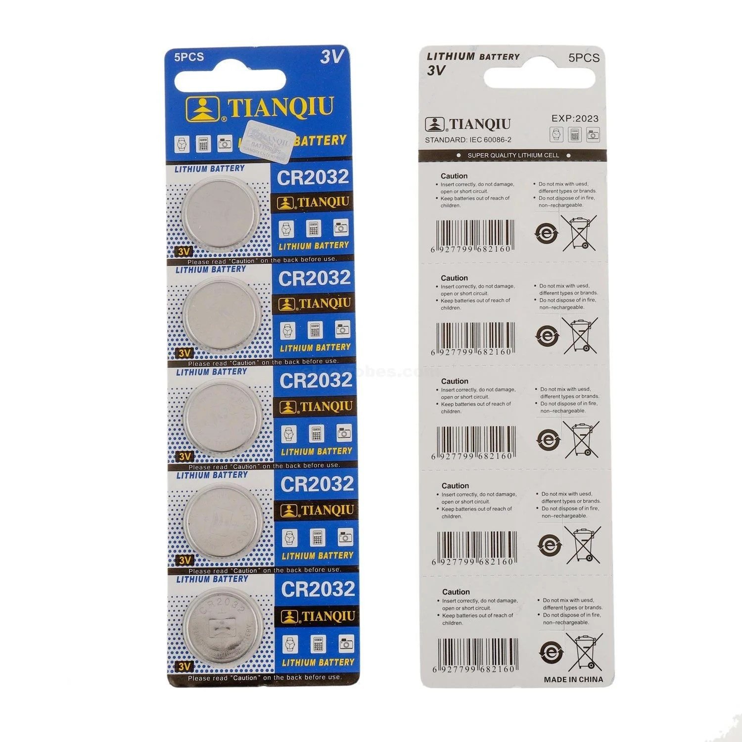 Factory-Supply-Tianqiu-Cr2032-Lithium-Button-Cell-Dry-Battery-3V-Battery-Top-Alkaline-and-Carbon-Battery.jpg 3V CR2032 Coin Cell Battery - Image 2