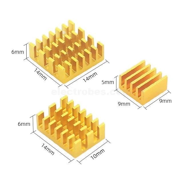 For-Raspberry-Pi-4-Heat-Sink-3pcs-Raspberry-Pi-4B-Aluminum-Heatsink-Radiator-Cooling-Kit-Cooler.jpg_640x640_3.jpg Heat Sink Copper Heatsink Radiator Cooling Kit Cooler For Raspberry Pi 4 Model B - Image 2