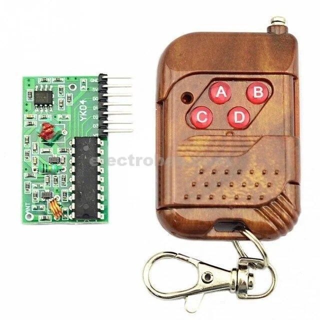 Good-Quality-2262-2272-4-CH-315Mhz-Key-Wireless-Remote-Control-Kits-Receiver-module-For-arduino.jpg_640x640.jpg 4 Channel NIC2262/2272 Wireless Remote Control with Receiver Module - Image 2