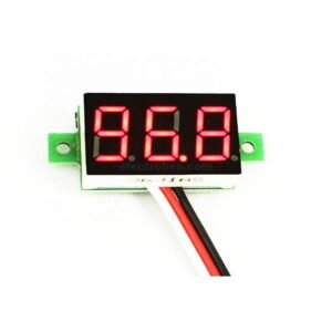 DC 0-100V 3-Wire 0.28″ Voltmeter 3-Digit LED Display Panel Volt Meter Voltage Tester