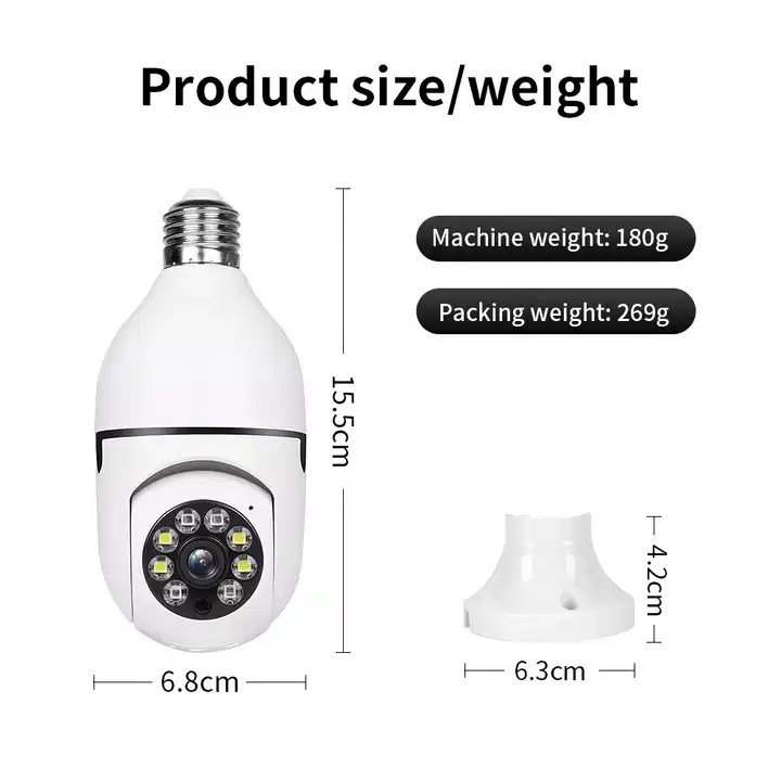 HD-E27-2.4GHz-V380-WiFi-1080P-Night-Vision-Wireless-360-Degree-Cctv-Security-Light-360-Panoramic-Bulb-Camera-price-in-pakistan.jpg HD E27 2.4GHz V380 WiFi 1080P Night Vision Wireless 360 Degree CCTV Security Light 360 Panoramic Bulb Camera - Image 5