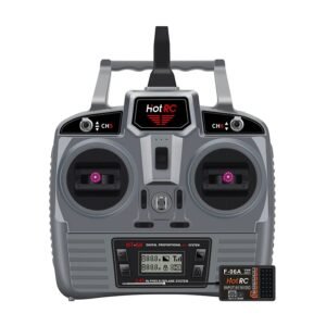 HOTRC 2.4G HT-6A Remote Control 6-Channel Transmitter Receiver Aircraft Multi-rotor Drone