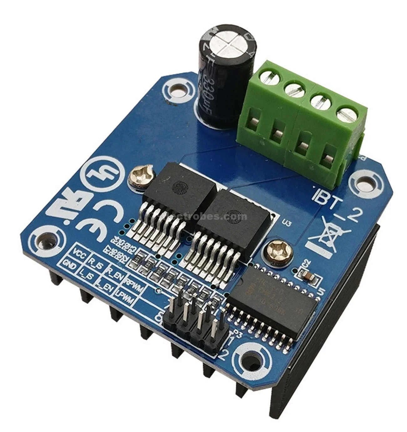 HTB19W_SX2fsK1RjSszbq6AqBXXaR.jpg_q50.jpg IBT-2 43A H-bridge Double BTS7960 High Power Motor Driver Module - Image 3
