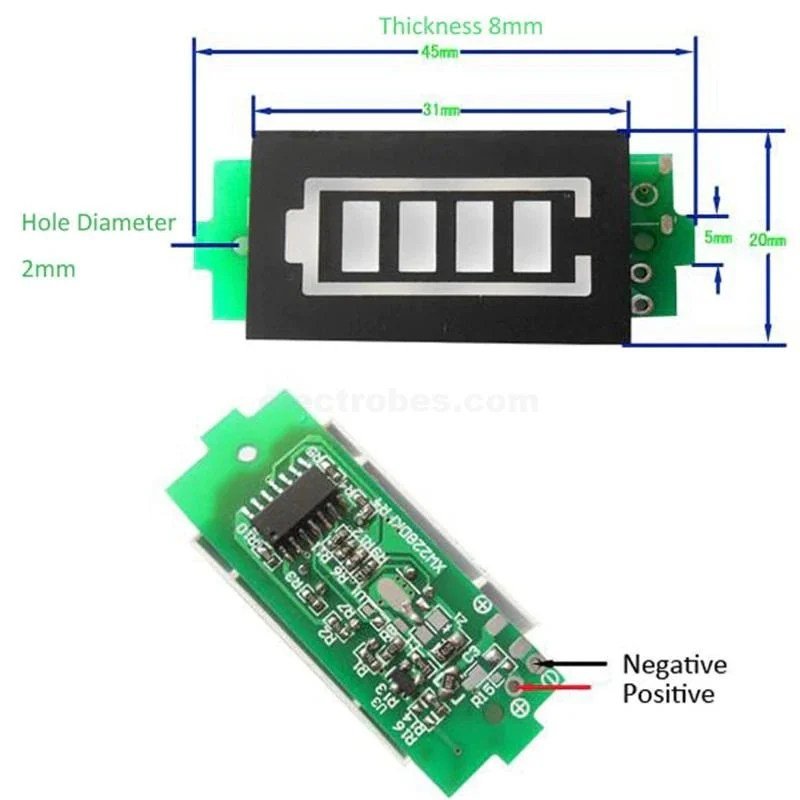 HTB1MZ4IIrSYBuNjSspiq6xNzpXaT.jpg 1S 3.7V-4.2V Lithium Battery Capacity Level Indicator Module - Image 4