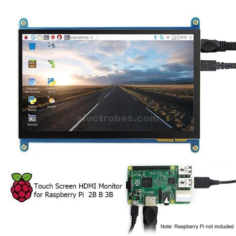 HTB1U67JjV9gSKJjSspbq6zeNXXaj.jpg 7 inch 1024 x 600 HDMI Capacitive Touch Screen LCD Display for Raspberry Pi - Image 2