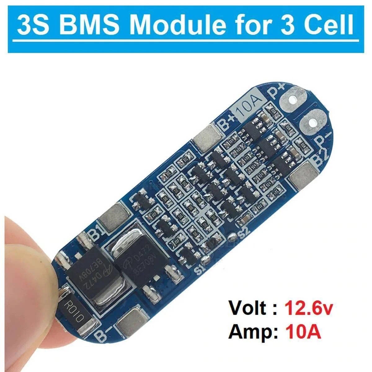 HX-3S-1_Lithium_Battery_3S_12V_10A_Charge_Protection_Board_BMS_PCM_for_18650_Li-ion_Cells_Charging_Cheap_price_in_pakistan.jpg 3S 10A 12.6V Cell 18650 Li-ion Lithium Battery Balanced Charging BMS Board with Protection Charger Module - Image 2