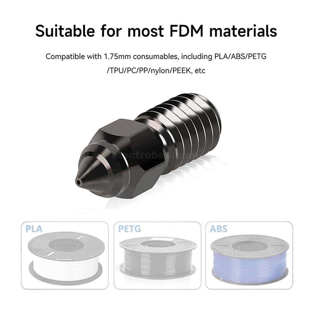 High-speed-hardened-steel-nozzle-for-creality-k1-k1-max-elegoo-neptune-3-4-in-Pakistan.jpg 0.4mm Hardened Steel Nozzle High Speed M6 1.75mm Filament for 3D Printer - Image 6