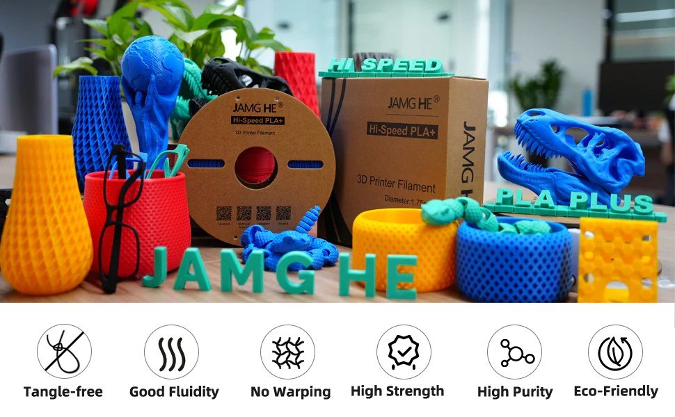 JAMG-HE-High-speed-pla-3d-printer-filament-spool-1kg-packing-in-pakistan-1.jpg JAMG HE High Speed PLA+ 1.75mm 3D Printer Filament 1kg/Roll - Image 3