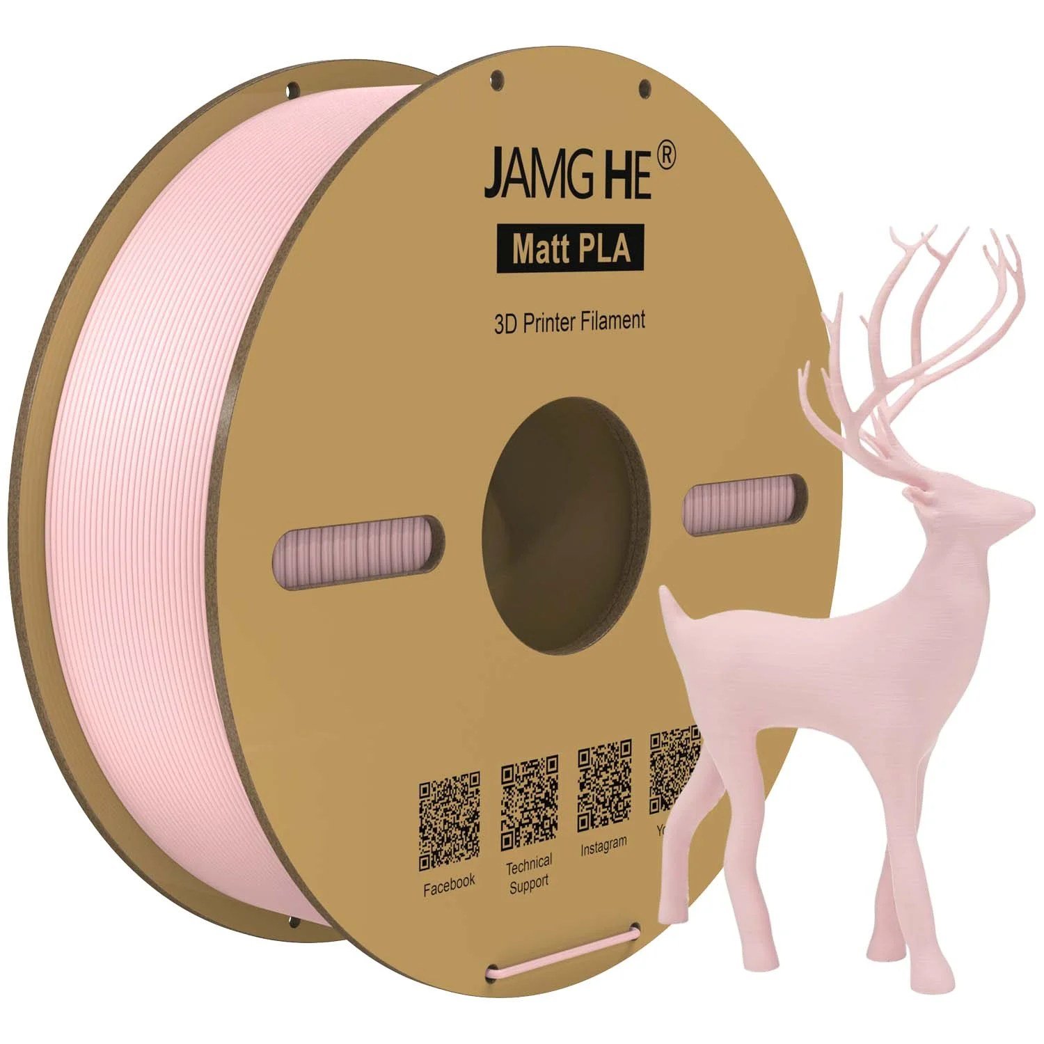 JAMG-HE-Matt-PLA-1.75mm-3D-Printer-Filament-1kgRoll-7.jpg Jamg He 1.75mm Matt PLA+ 3D Printer Filament 1Kg Spool - Image 2
