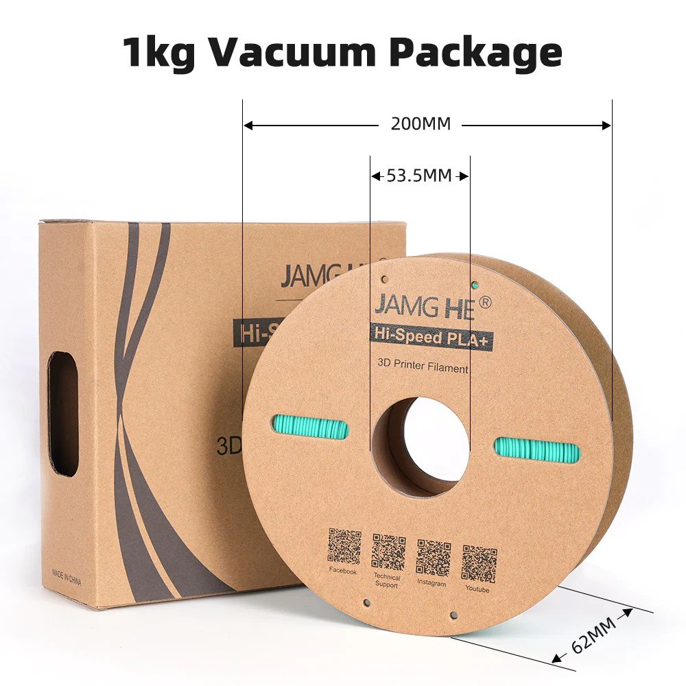 Jamg-he-high-quality-3D-printer-filament-high-speed-pla-green-filament-spool-at-best-price-in-Pakistan.jpg JAMG HE Silk PLA 1.75mm 3D Printer Filament 1kg/Roll - Image 2