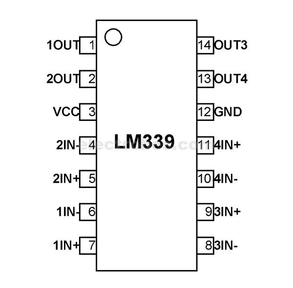 LM339-Pinout.jpg LM339 VOLTAGE COMPARATOR IC - Image 2