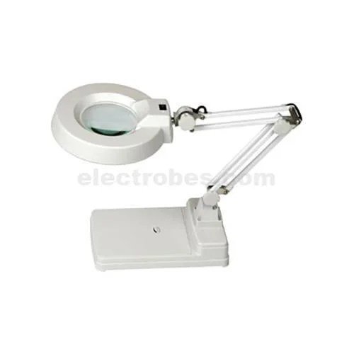 Lt-86c-White-Multiple-LED-Illuminated-Magnifier.jpg Lt-86C Magnifying Glass Desk Lamp 5x Magnification lamp with Large Glass 120mm Diameter - Image 3