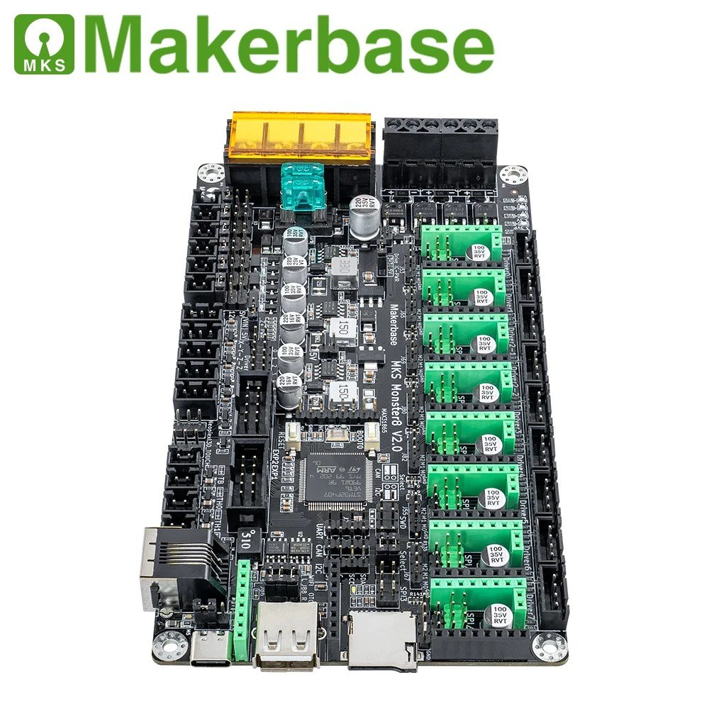 Makerbase-MKS-Monster8-32Bit-control-board-for-3D-printer-compatible-TMC2209-at-best-price-in-pakistan.jpg Makerbase MKS Mainboad Monster8 V2 32Bit Control Board 8 Axis for V2.4 Voron VS Spider Octopus 3D Printer - Image 3