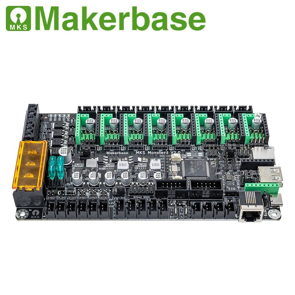 Makerbase-MKS-Monster8-32Bit-control-board-in-pakistan.jpg Makerbase MKS Mainboad Monster8 V2 32Bit Control Board 8 Axis for V2.4 Voron VS Spider Octopus 3D Printer - Image 2