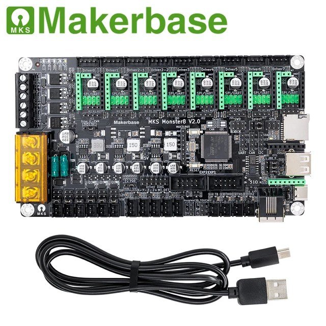 Makerbase-MKS-Monster8-32Bit-main-board-control-board-in-pakistan.jpg Makerbase MKS Mainboad Monster8 V2 32Bit Control Board 8 Axis for V2.4 Voron VS Spider Octopus 3D Printer