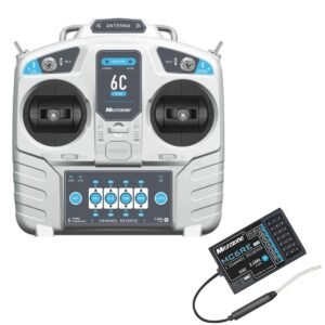 Microzone MC6C Mini Upgraded 6 Channel 2.4 GHz Radio Remote Control for Transmitter and Receiver RC Quadcopter