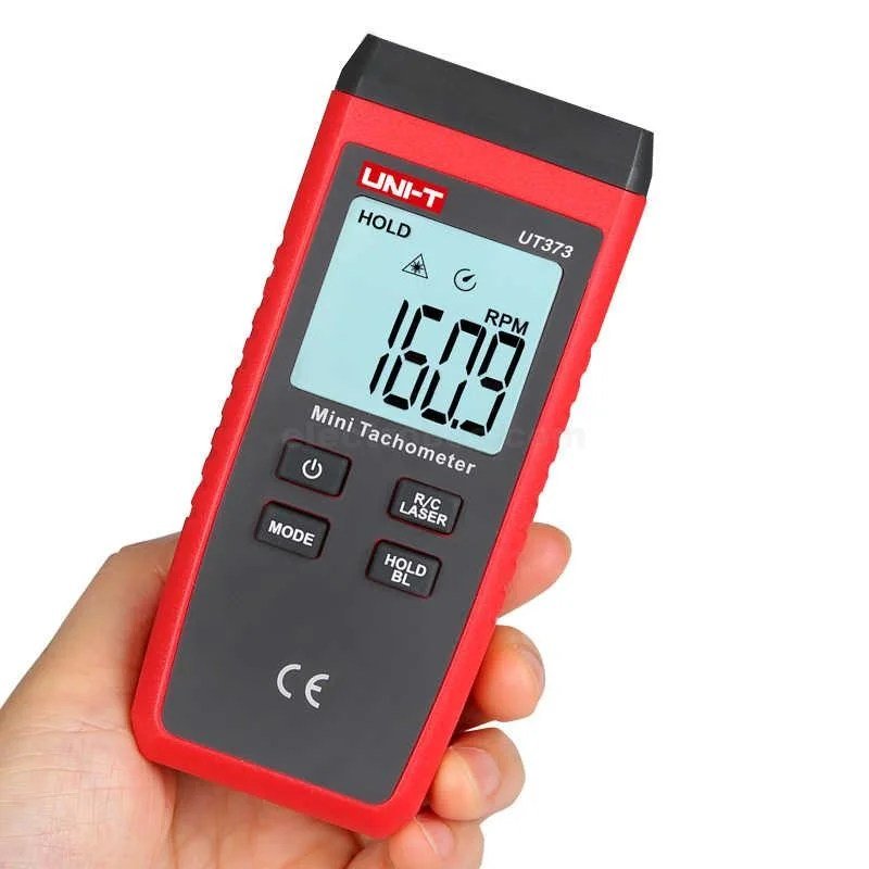 Mini-digital-Tachometer-Laser-non-contact-electric-motorTachometer-Measuring-Range-10-99999-RPM-Tester-speedometer-UNI.jpg_q50.jpg UNI-T UT373 Non-Contact Tachometer RPM Speed Sensing Meter - Image 4