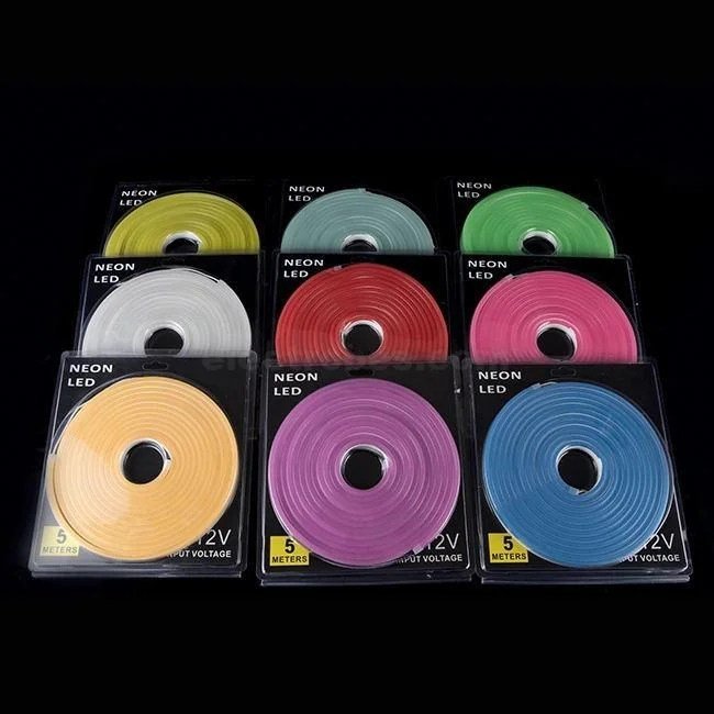 Multiple-Color-RGB-Neon-Light-2835-LED-Strip-for-Decoration.jpg Neon Flexible LED Light Strip IP65 (100 LED/1m 5m roll) 12V DC - Image 8
