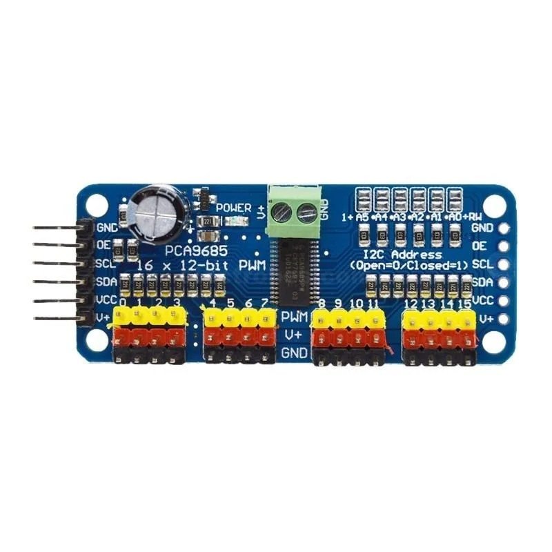 PCA9685-16-channel-12-bit-pwm-servo-driver-for-arduino-raspberry-pi-in-Pakistan.jpg 16 Channel 12bit PWM Servo Driver I2C Interface PCA9685 for Arduino DIY Servo Shield Module - Image 2