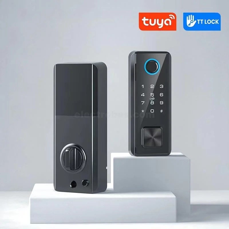 S919-7-smart-fingerprint-password-key-and-card-based-automatic-door-lock-in-Pakistan-1.jpg S919-7 Digital Smart Wooden Door Automatic Lock with RFID, Pin, Key and Biometric Verification System for Home Office Security - Image 2