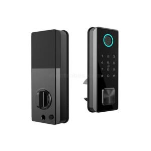 S919-7 Digital Smart Wooden Door Automatic Lock with RFID, Pin, Key and Biometric Verification System for Home Office Security